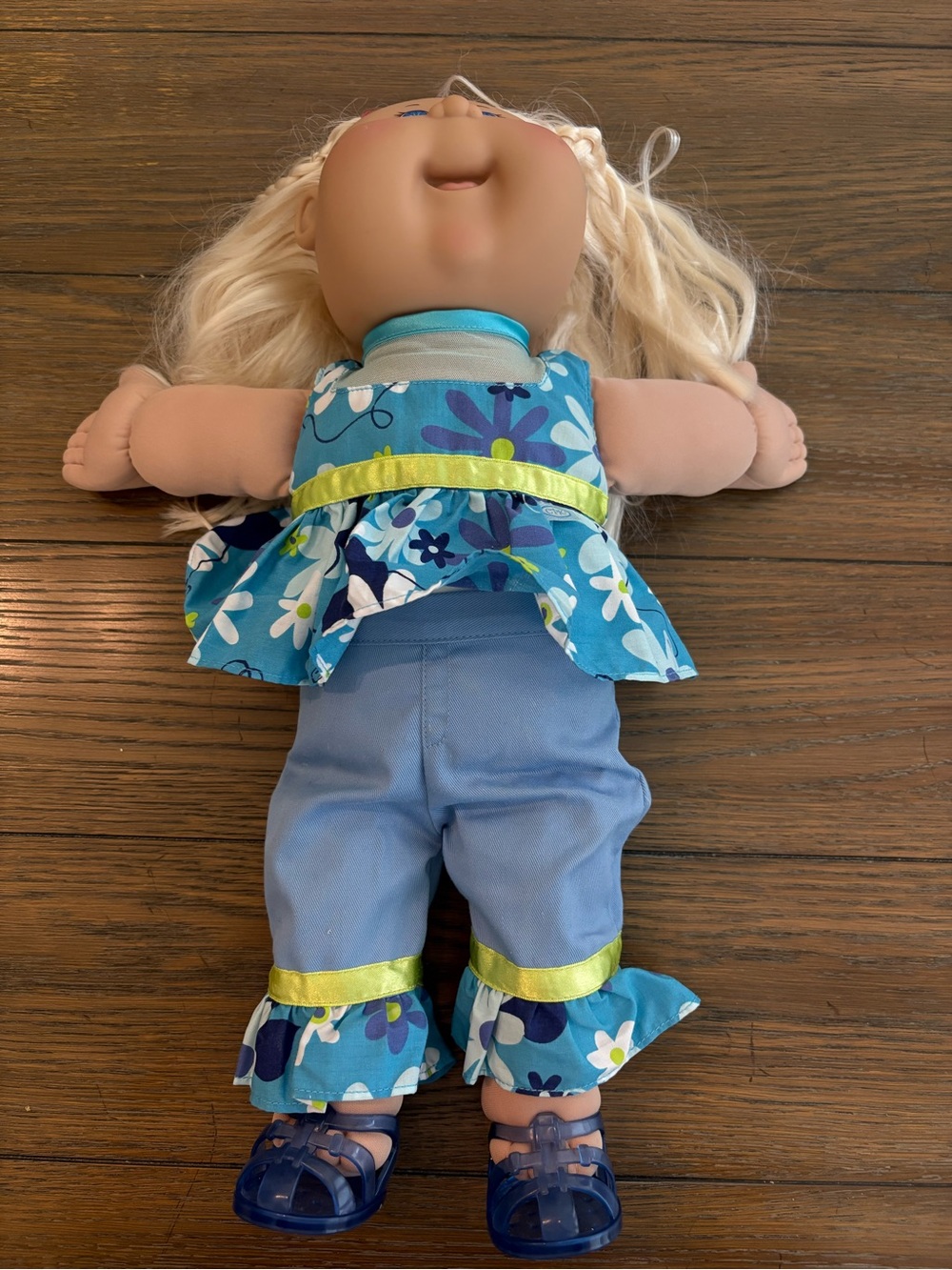 Cabbage‎ Patch PA21 Blue Floral Outfit Doll with Blonde Hair - Kids Toy
